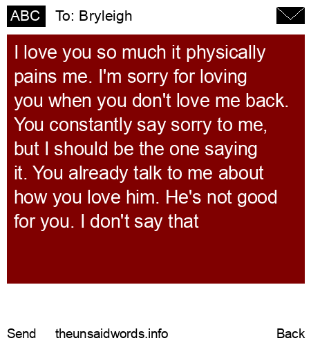 unsent message to Bryleigh