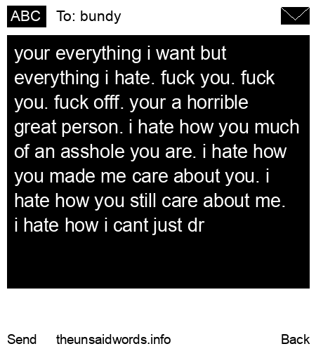 unsent message to bundy