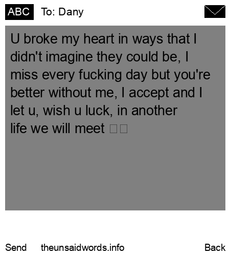 unsent message to Dany