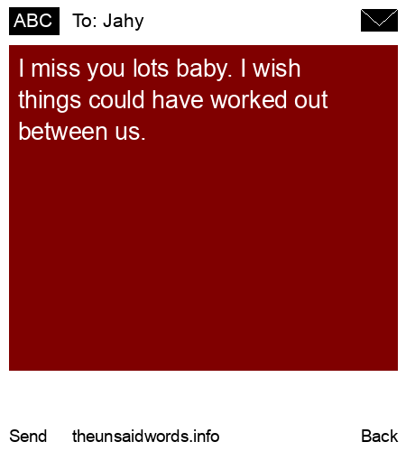unsent message to Jahy