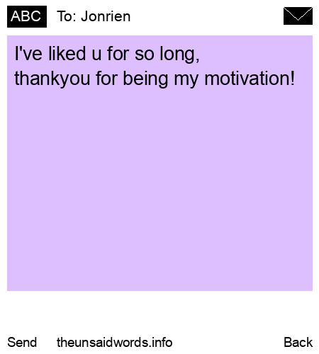 unsent message to Jonrien