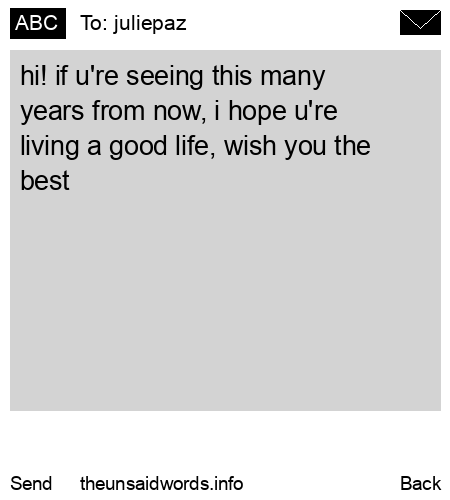 unsent message to juliepaz