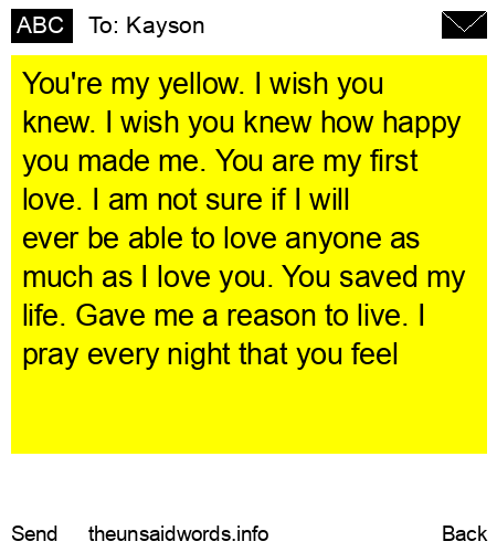 unsent message to Kayson