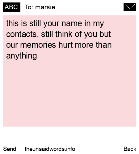 unsent message to marsie
