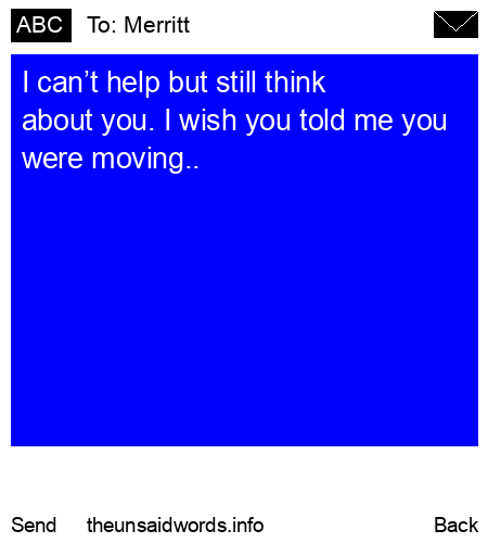 unsent message to Merritt