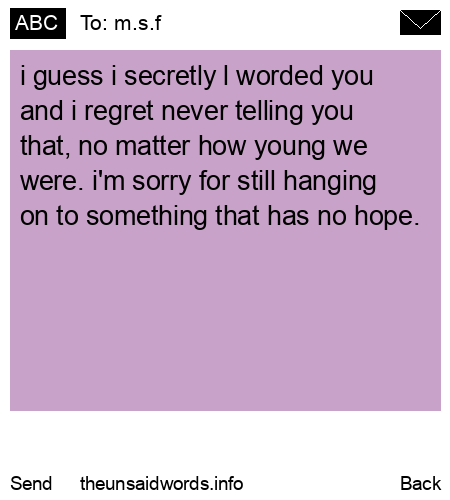 unsent message to m.s.f