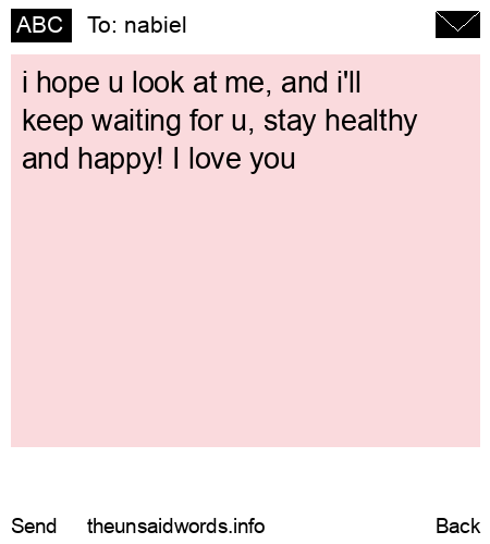 unsent message to nabiel