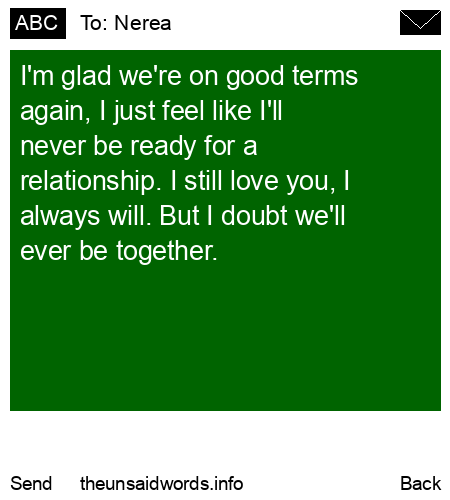 unsent message to Nerea