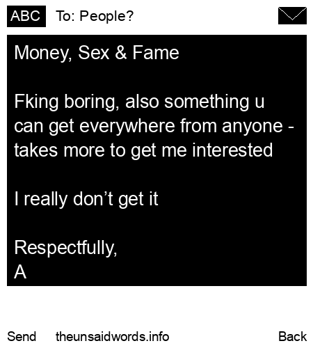 unsent message to People?