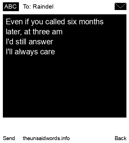 unsent message to Raindel