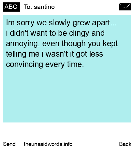 unsent message to santino