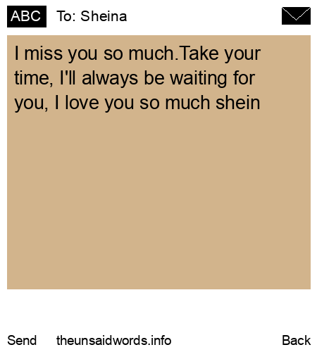 unsent message to Sheina