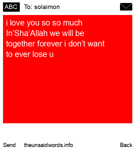 unsent message to solaimon