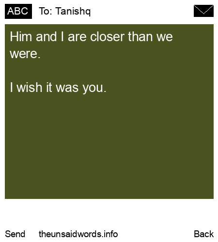 unsent message to Tanishq