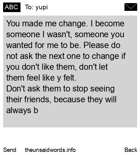 unsent message to yupi