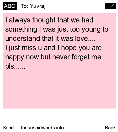 unsent message to Yuvraj