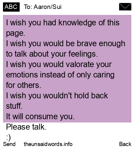 unsent message to Aaron/Sui