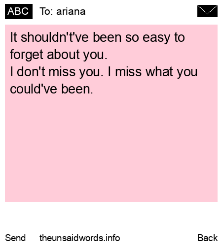 unsent message to ariana