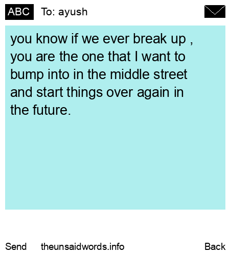 unsent message to ayush