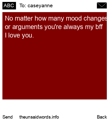 unsent message to caseyanne