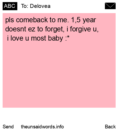 unsent message to Delovea