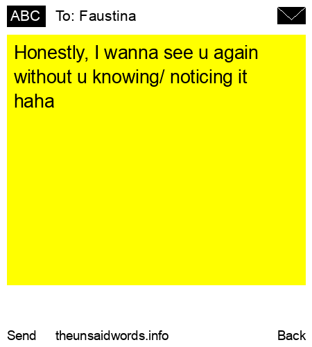 unsent message to Faustina 