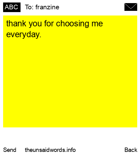 unsent message to franzine