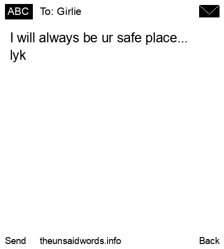 unsent message to Girlie