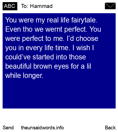 unsent message to Hammad