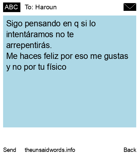unsent message to Haroun