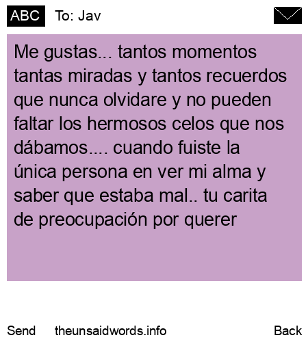 unsent message to Jav