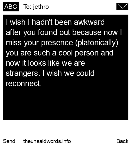 unsent message to jethro