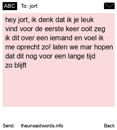 unsent message to jort