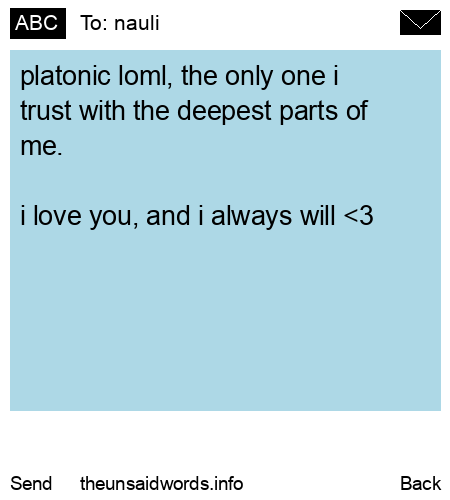 unsent message to nauli