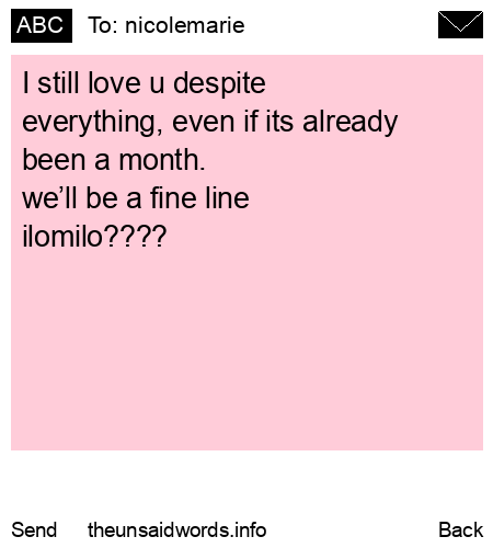 unsent message to nicolemarie