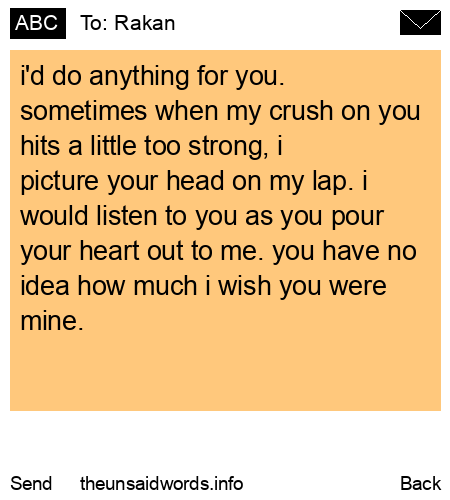 unsent message to Rakan