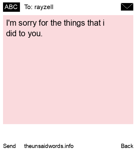unsent message to rayzell