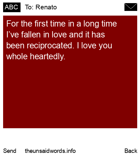 unsent message to Renato