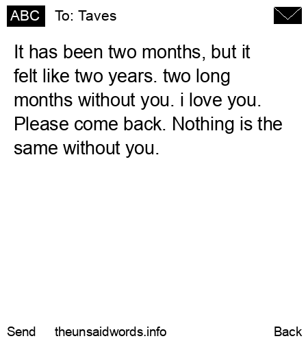 unsent message to Taves
