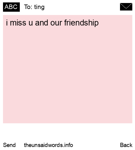 unsent message to ting