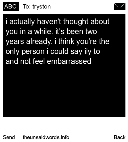 unsent message to tryston