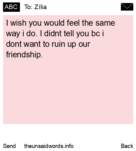 unsent message to Zília