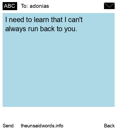 unsent message to adonias