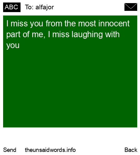 unsent message to alfajor