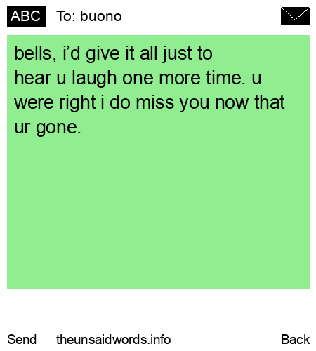 unsent message to buono