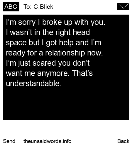 unsent message to C.Blick