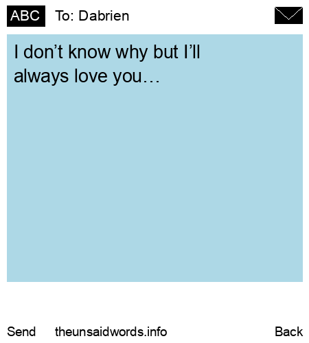 unsent message to Dabrien