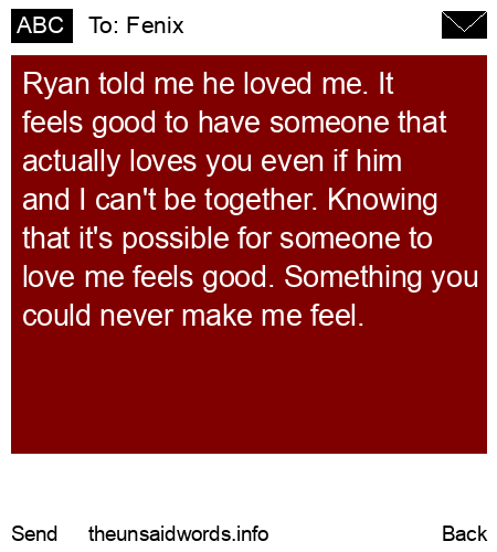 unsent message to Fenix