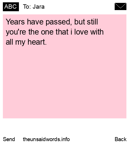 unsent message to Jara