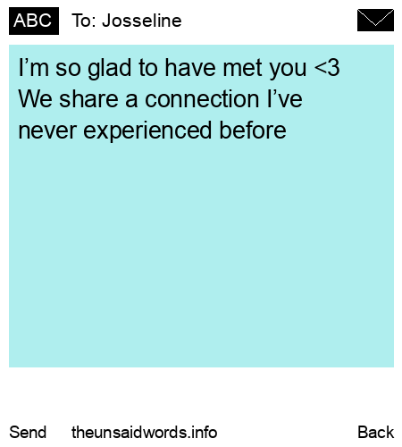 unsent message to Josseline
